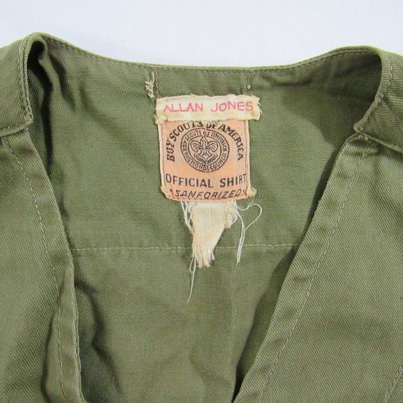 Vintage Mid Century Boy Scout Uniform Shirt V Neck - Picture 3 of 5